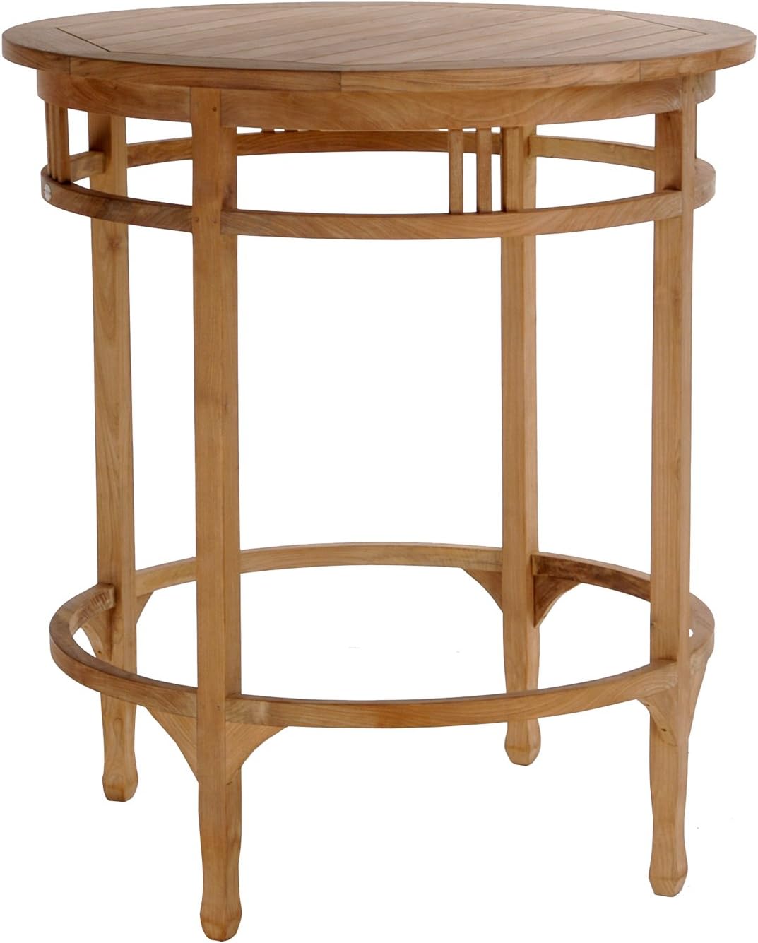 outdoor teak bar cart on Amazon Com Large Teak Wood Orleans Indoor Outdoor Patio Bar Table 38 Inch Round Made From Solid A Grade Teak Wood Kitchen Dining