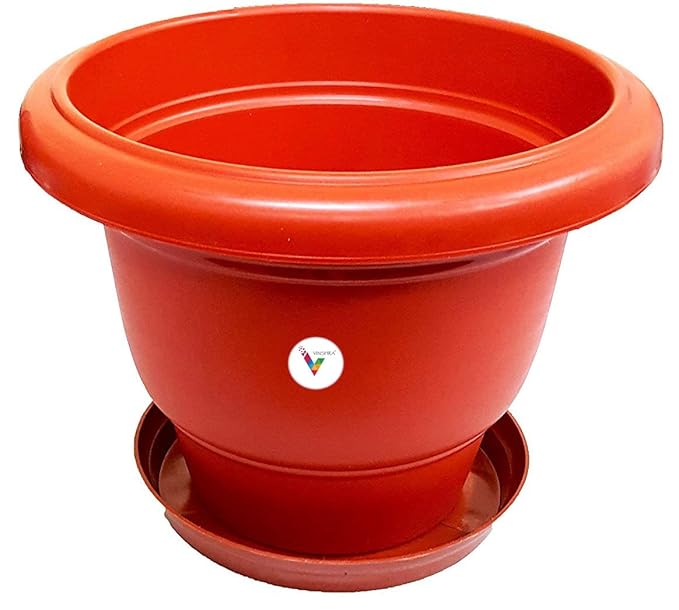 Vinshra® 12 inch Plastic Flower Pot/Planter/Gamla/with 8 inch Bottom