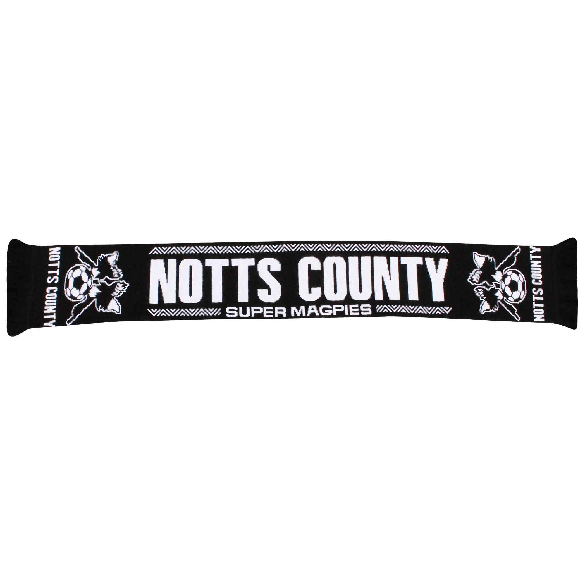 Beyond Happy Notts County Super Magpies Football Supporters Scarf (100% Acrylic)