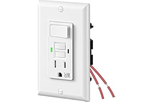 DEWENWILS 15A GFCI Outlet, Tamper-Resistant Electrical Outlet, GFCI Switch Combo with LED Indicator Light, Weather Resistant 