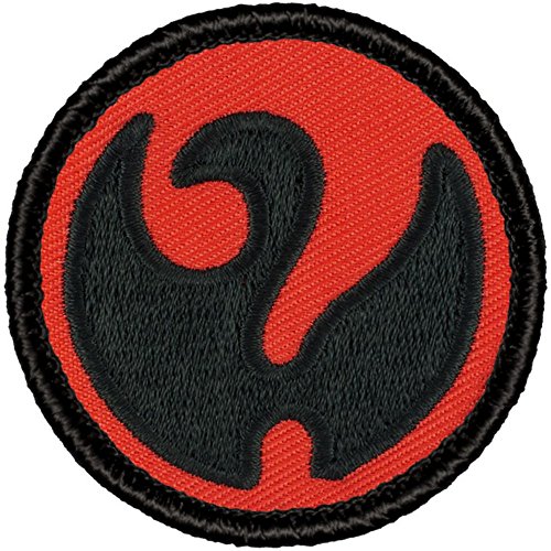 Retro Red and Black Unknown Swan Patrol Patch - 2" Diameter Round Embroidered Patch (Sew-on)