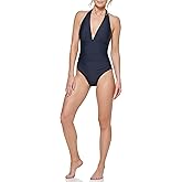Tommy Hilfiger Womens Stretch Tummy Control Halter Neck One Piece Swimsuit