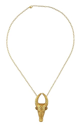 Amrapali Masaba x Tribe Ghana Mask Gold Plated Chain for Women (MSN-02(G))