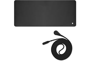 KABOUQI Grounding Mat Kit with 15 Ft Grounding Cord, 11.8x39.4in Grounding Pad for Bed Mat Floor Pad Mouse Pad for Better Sleep, Relieve Pain, Anxiety and Stress