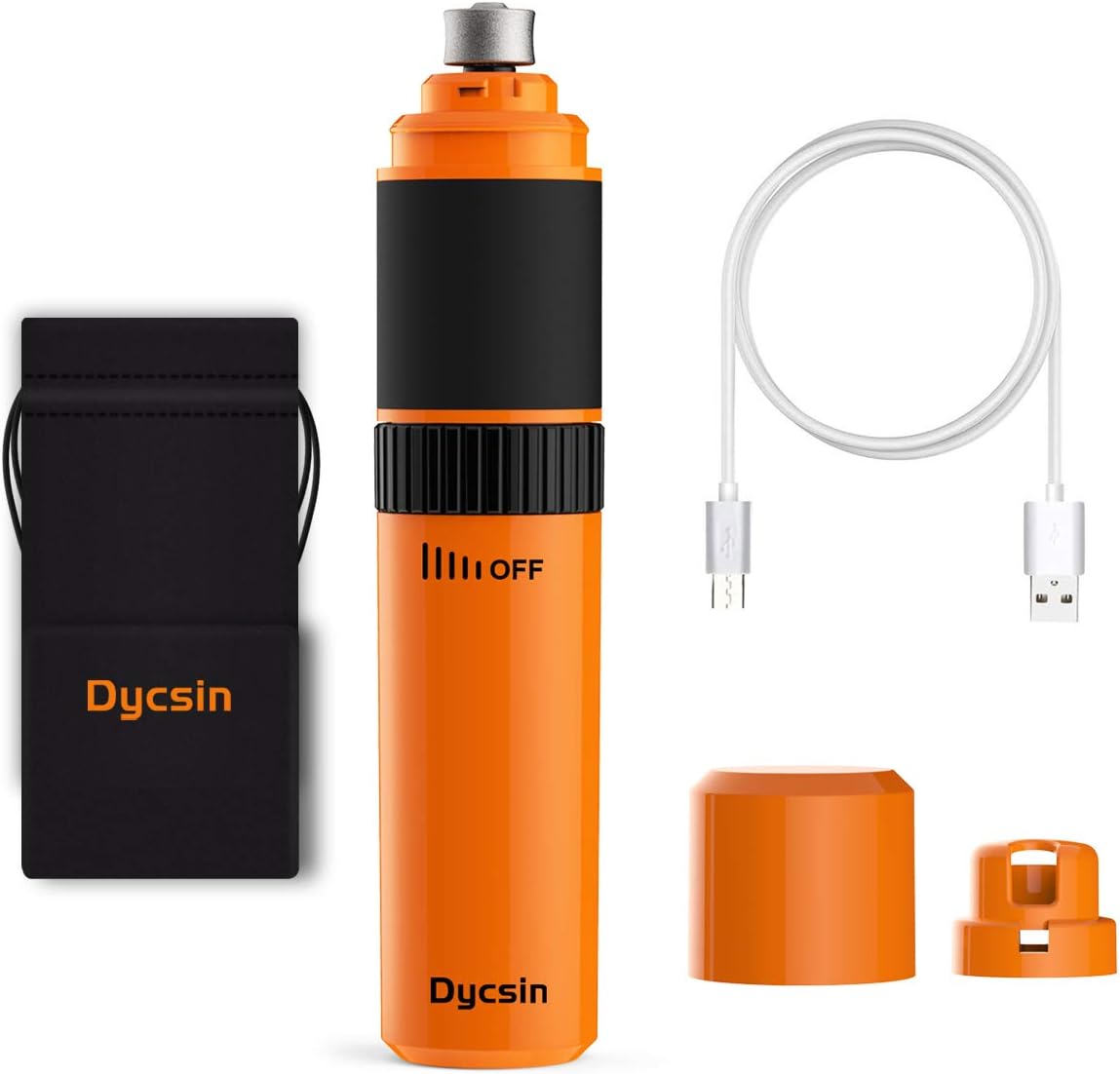 Dycsin Dog Nail Grinder Quiet Electric Pet Nail Trimmer Clipper Rechargeable with 20h Working Time Stepless Speed Paws Grooming for Large Medium Small Dog Cat : Pet Supplies