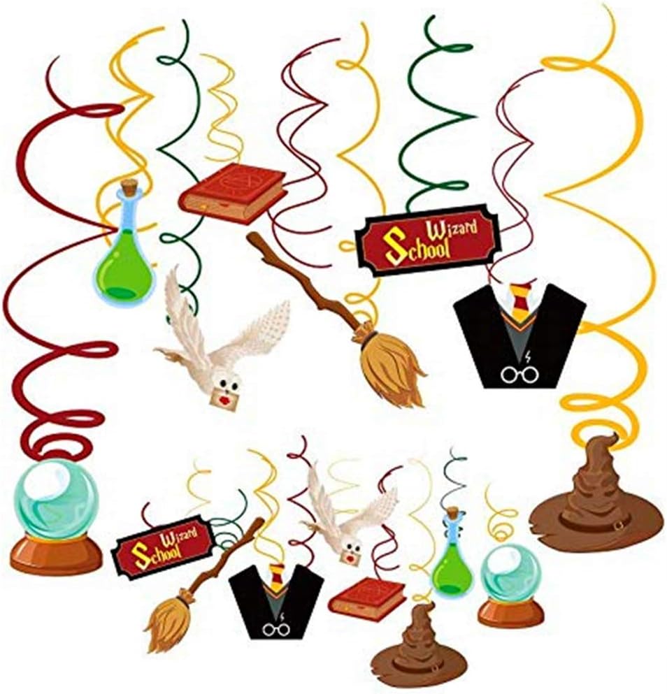 LaVenty Wizard Birthday Party Supplies Set Wizard Happy Birthday Banner Wizard Magical Theme Party Decorations