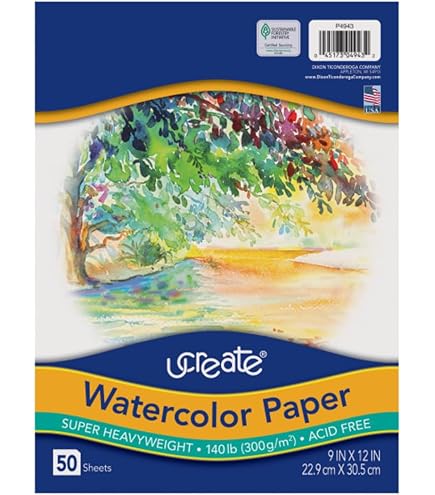 DagouColor Papier Aquarelle, 9 x 12, 200GSM, 250 Pcs Papier de Dessin D'artiste, Fournitures D'art pour Artistes Débutants Adultes Garçons Filles Enfants