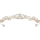 Tyqour Gold Crown Tiara for Women Girls, Princess Crown and Tiaras for Bride Rhinestone Crowns Headband for Wedding Birthday Halloween Cosplay Christmas Party Prom Gifts