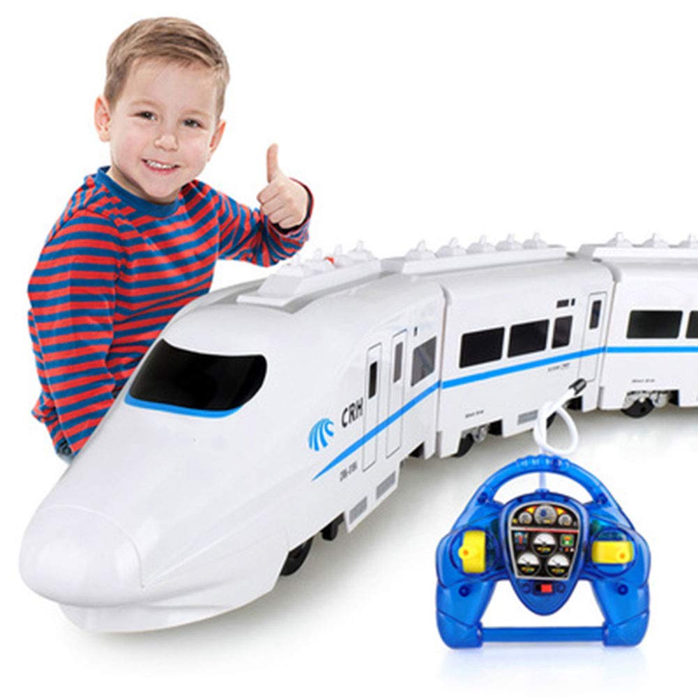HGFDSA Train Set Electric Remote Control Car Toy Train Simulation High-Speed Rail Model Train Wirele