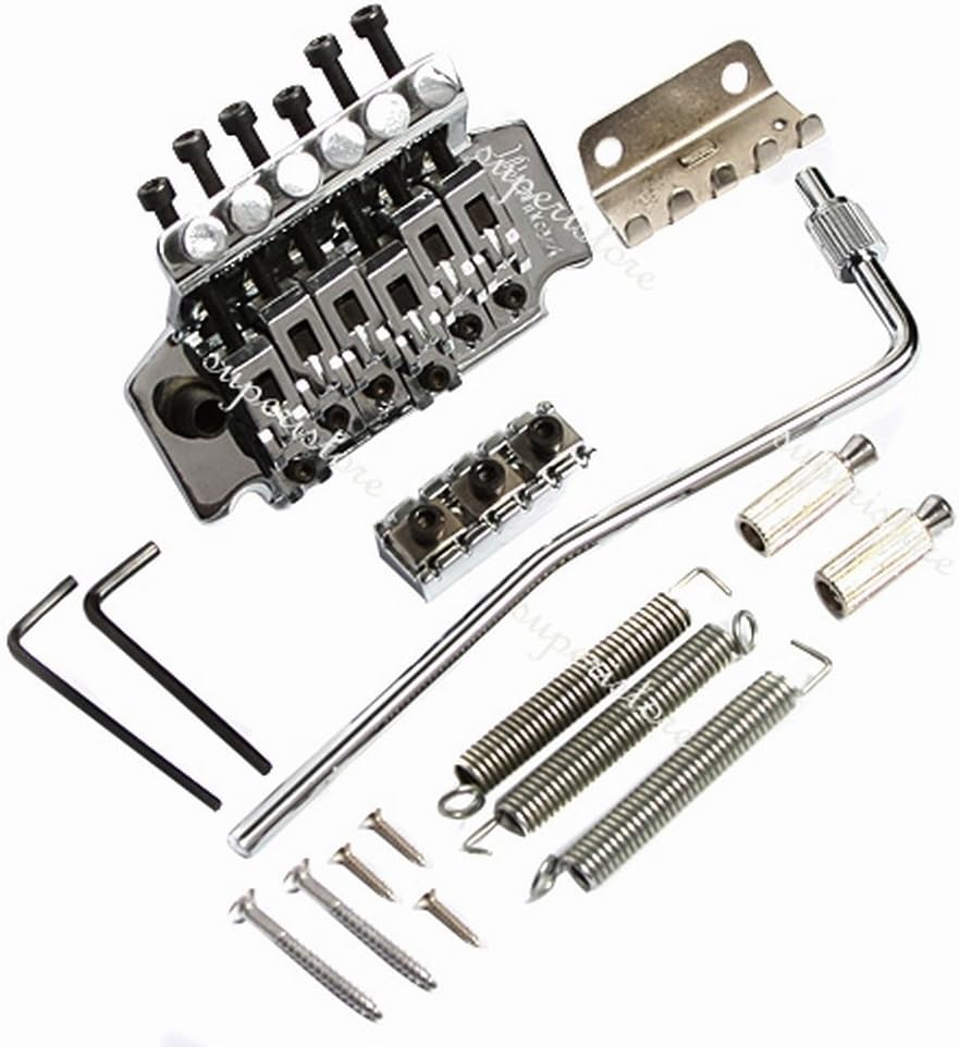Kmise Floyd Rose Double Tremolo System Tremolo Bridge Bar For Ibanez Style Chrome Replacement