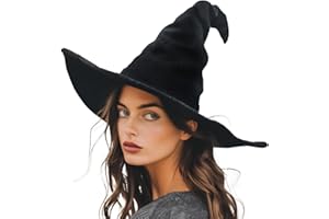 gagift world Witch Hat, 18IN Wizard Hat Cosplay Accessories for Halloween Costume Party Christmas Masquerade Carnivals