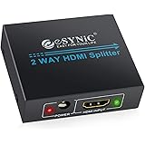 HDMI Splitter 2 Way Hdmi Splitter 1 in 2 out 1080P Full HD for 3D HDTV SKY HD PS4 Xbox360 Elite Virgin + Blu-ray Player DVD HD Camcorder HTPC Laptop Satellite