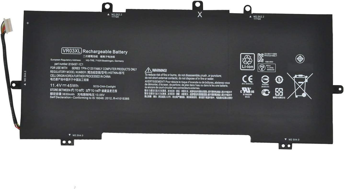 ASKC 11.4V 45Wh VR03XL Battery for HP Envy 13-D 13-D000NA 13-D010NR 13-D040WM D040NR D021TU D022TU D024TU D025TU D046TU D049TU D020NR D023CL D003LA D006LA HSTNN-IB7E 816497-1C1 TPN-C120