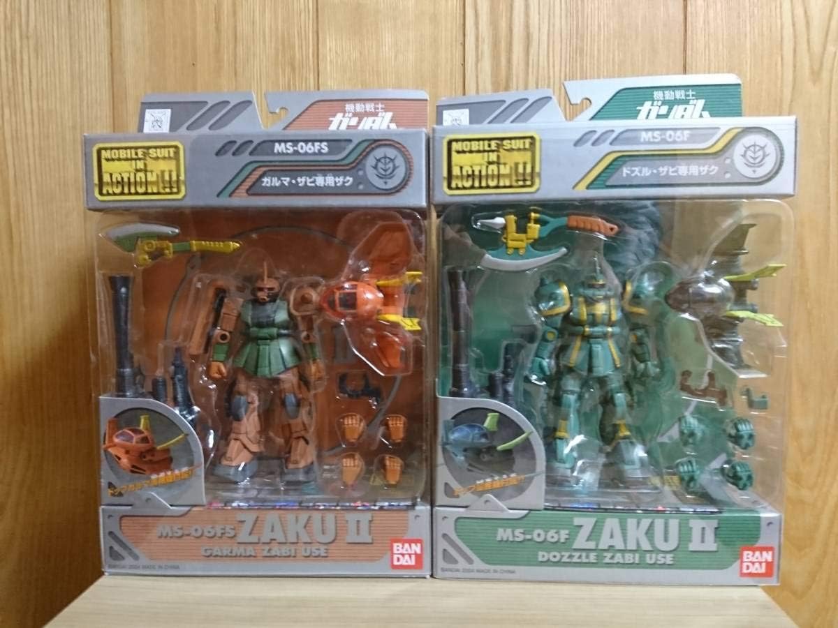 Amazon ガンダム M I A モビルスーツ イン アクション ドズル ザビ専用ザク ガルマ ザビ専用ザク 2種 ドップ付 Mia フィギュア ザク フィギュア ドール 通販
