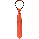 Alizeal Boys Solid Color Pre-tied 2.4'' Zipper Skinny Neckties for Kids