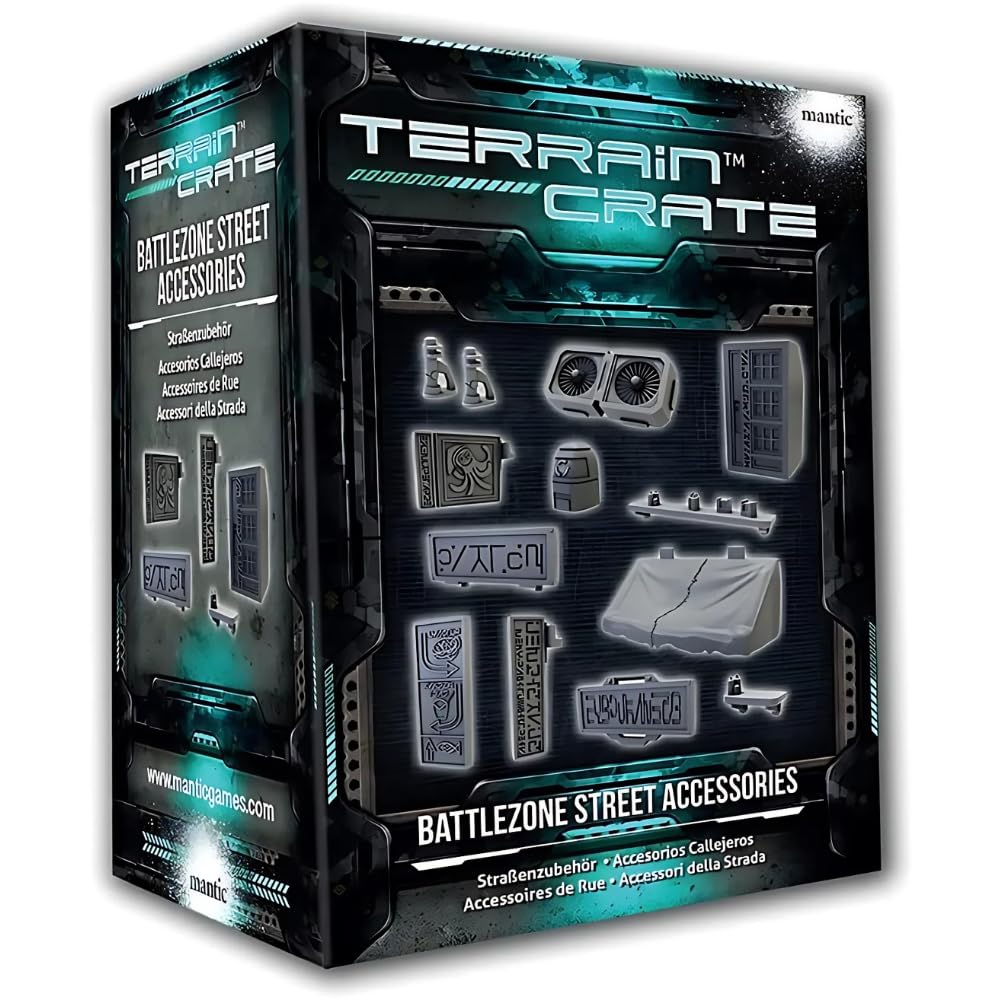 Mantic Games Terrain Crate: Battlezones Street Accessories, Unpainted (MGTC211)