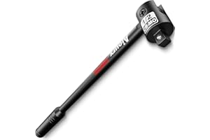 Aiourx 1/2'' Drive 15-Inch Breaker Bar, 250° Heavy Duty Head, Ball Lock Function, Chromium-Molybdenum Steel, Striking Laser Specifications, High Temperature Quenching Rod Body
