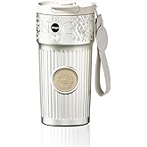 Sidagar 20 oz Tumbler, Stainless Steel Vacuum Insulated Coffee Travel Mug, Leak Proof Reusable BPA-Free Cup, Barre Workout Brunch Date Studio, Special Present for Her - Silver-White