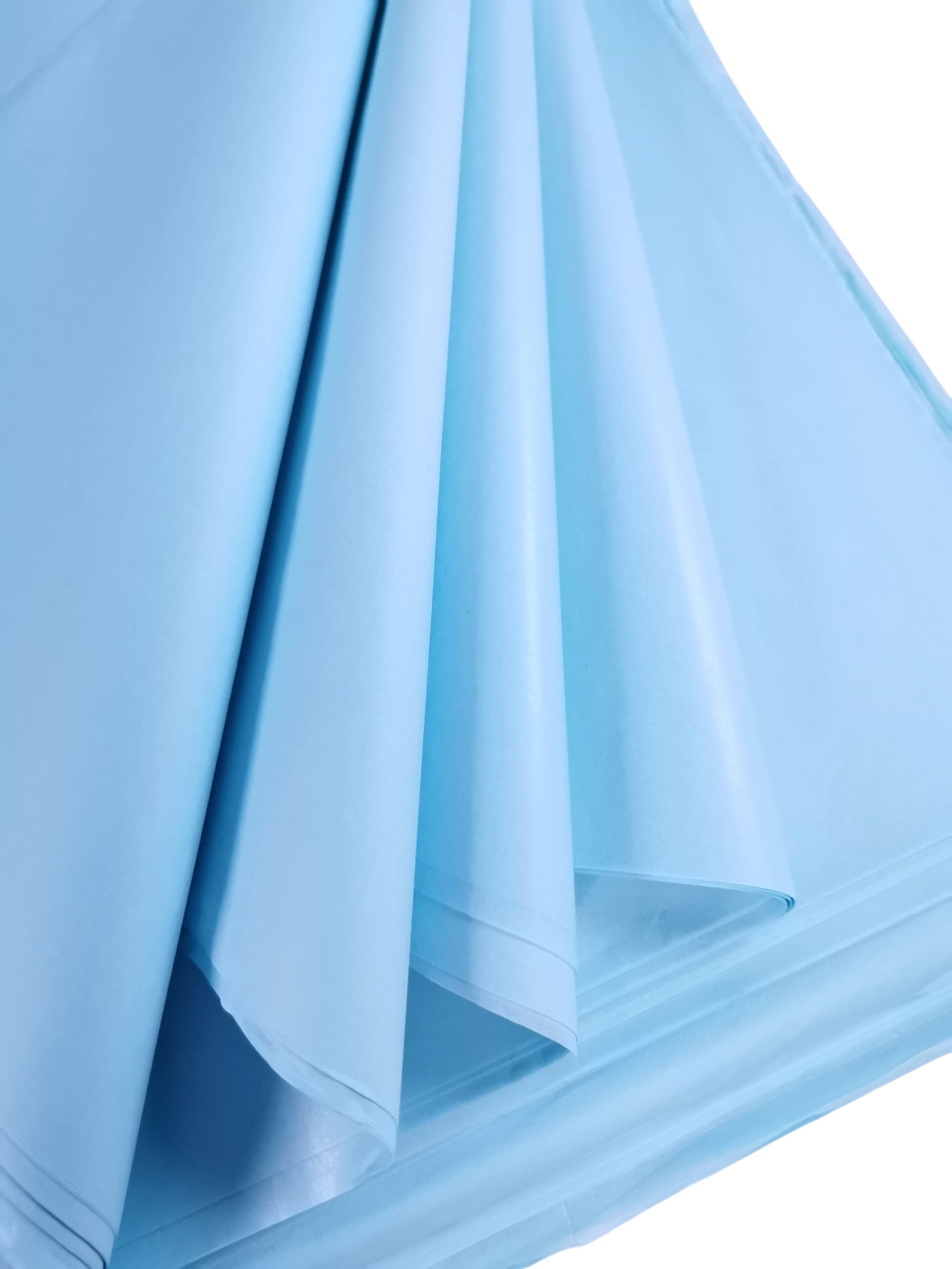Sky Blue Tissue Paper 25 Large Sheets, Acid Free Art Paper, Perfect for Gift Wrap, Storage, Packing, Art & Craft Bulk Pack Archiving Shredding 70 x 50cm Sheet Size