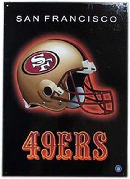 Amazon アメリカ雑貨 ブリキ看板 屋内用 ヴィンテージ風 レトロ風 アメリカン雑貨 San Francisco 49ers サンフランシスコ フォーティナイナーズ Nfl 店舗看板 文房具 オフィス用品