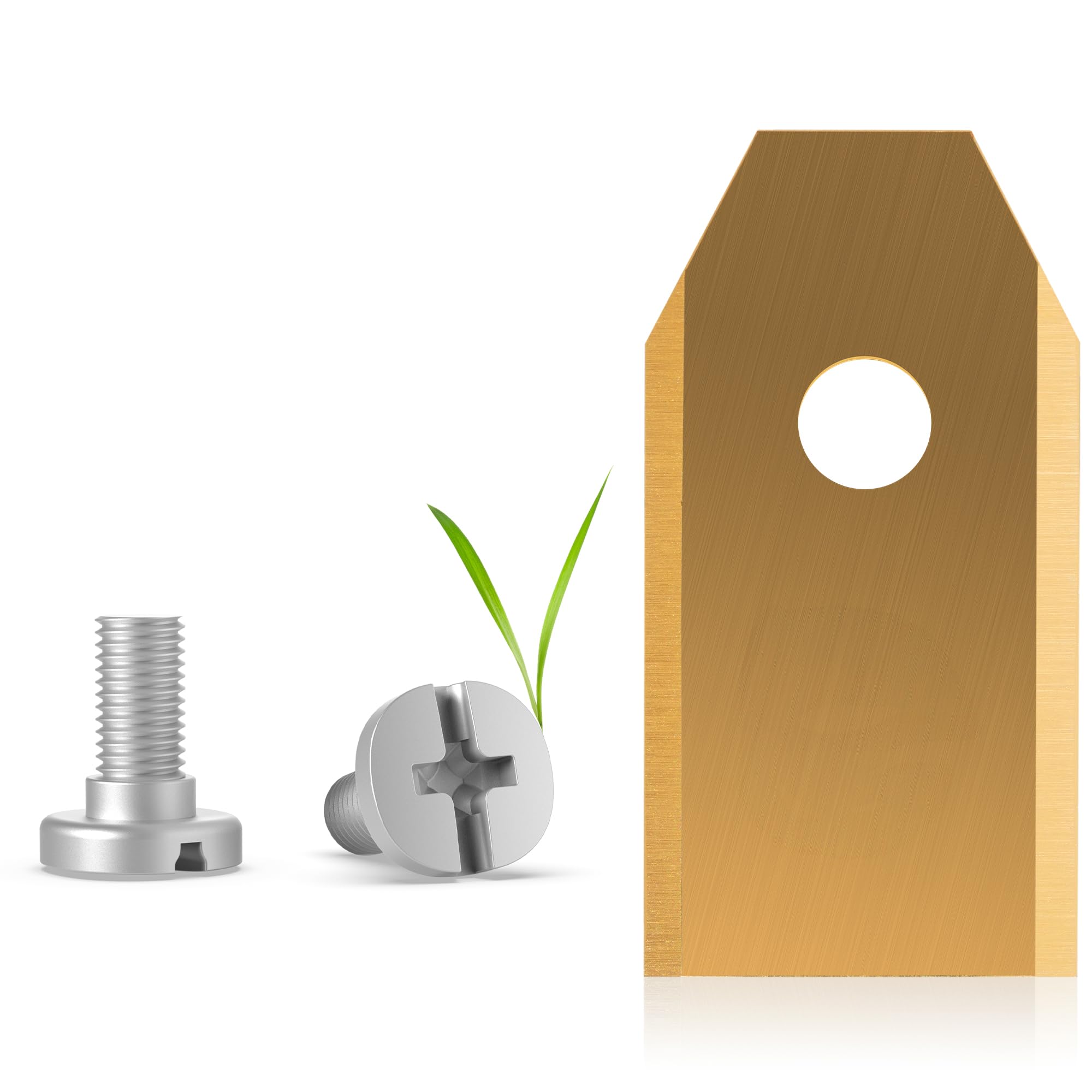 ECENCE 30pcs Robot Lawnmower Blades - Spare Blades Compatible with Husqvarna Automower Gardena McCulloch ROB Flymo Yardforce Matrix Grizzly Brast - Includes Screws