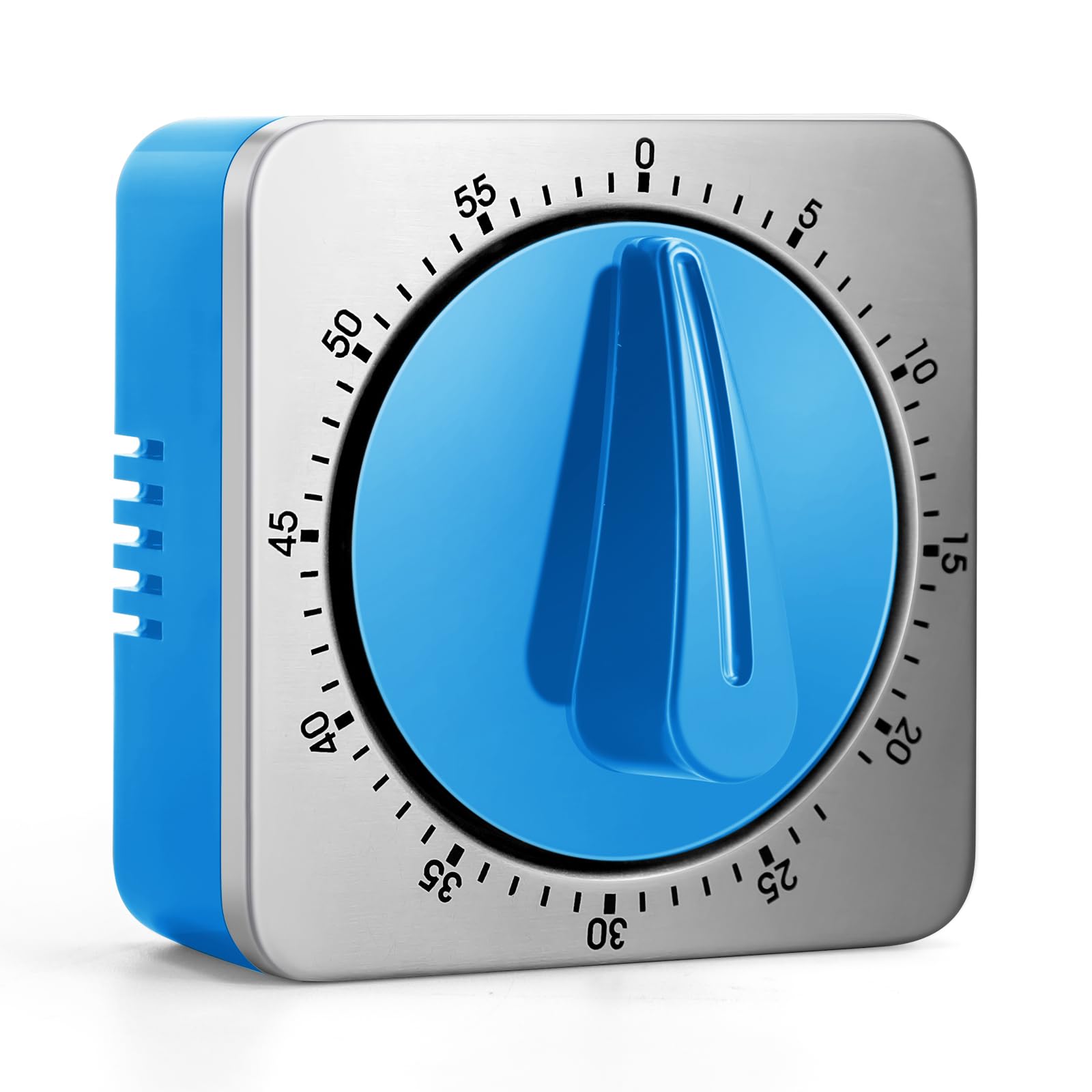 Photo 1 of Kitchen Timers for Cooking, Chef Cooking Timer Clock with Loud Alarm,100% Mechanical Desk Timer - No Batteries Required -Magnetic Back, Exquisite Stainless Steel Body -Countdown Reminder Magnetic-Blue