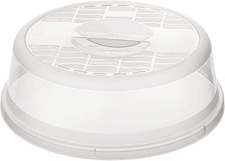 Rotho Basic Mikrowellenabdeckhaube, Kunststoff (BPA-frei), Transparent, (26,5 x 26,5 x 6,5 cm)