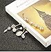 Hanpabum 5Pcs 14G Surgical Stainless Steel Dangle Belly Button Rings for Women Girls CZ Navel Rings Body Piercing Jewelry (B:Rose-gold Tone)