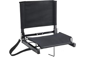 Ohuhu Stadium Seat, Portable Stadium Seats with Backs for Bleachers Folding Bleacher Seats with Backs with Shoulder Straps an