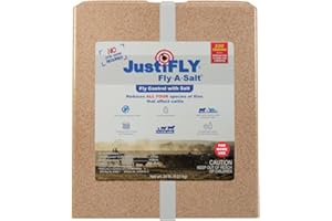 JustiFLY Fly-A-Salt Cattle Fly Control Block with Salt, 20 lb
