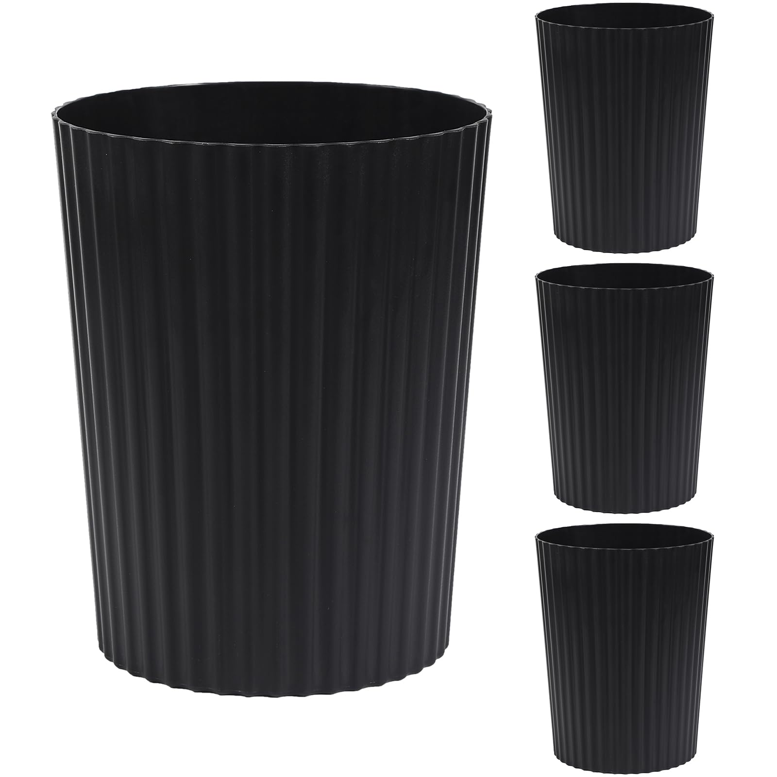 JiatuA Small Trash Can Plastic Wastebasket Round