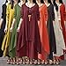 Romacci Women Boho Dress Casual Irregular Maxi Dresses Layer Vintage Loose Long Sleeve Linen Dress with Pockets,XX-Large,White