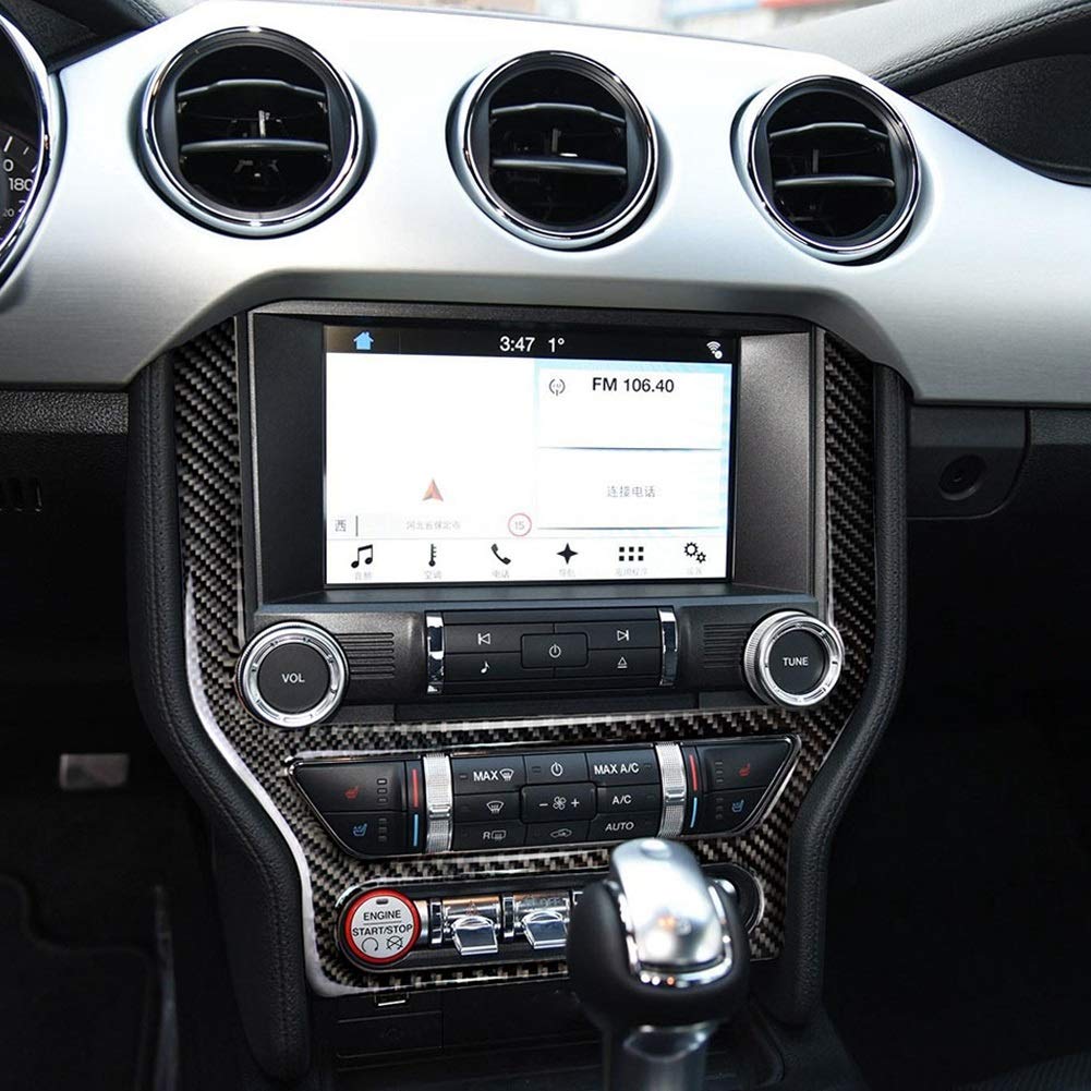 Carbon Fiber CD Consola central Aire acondicionado Cubierta panel de