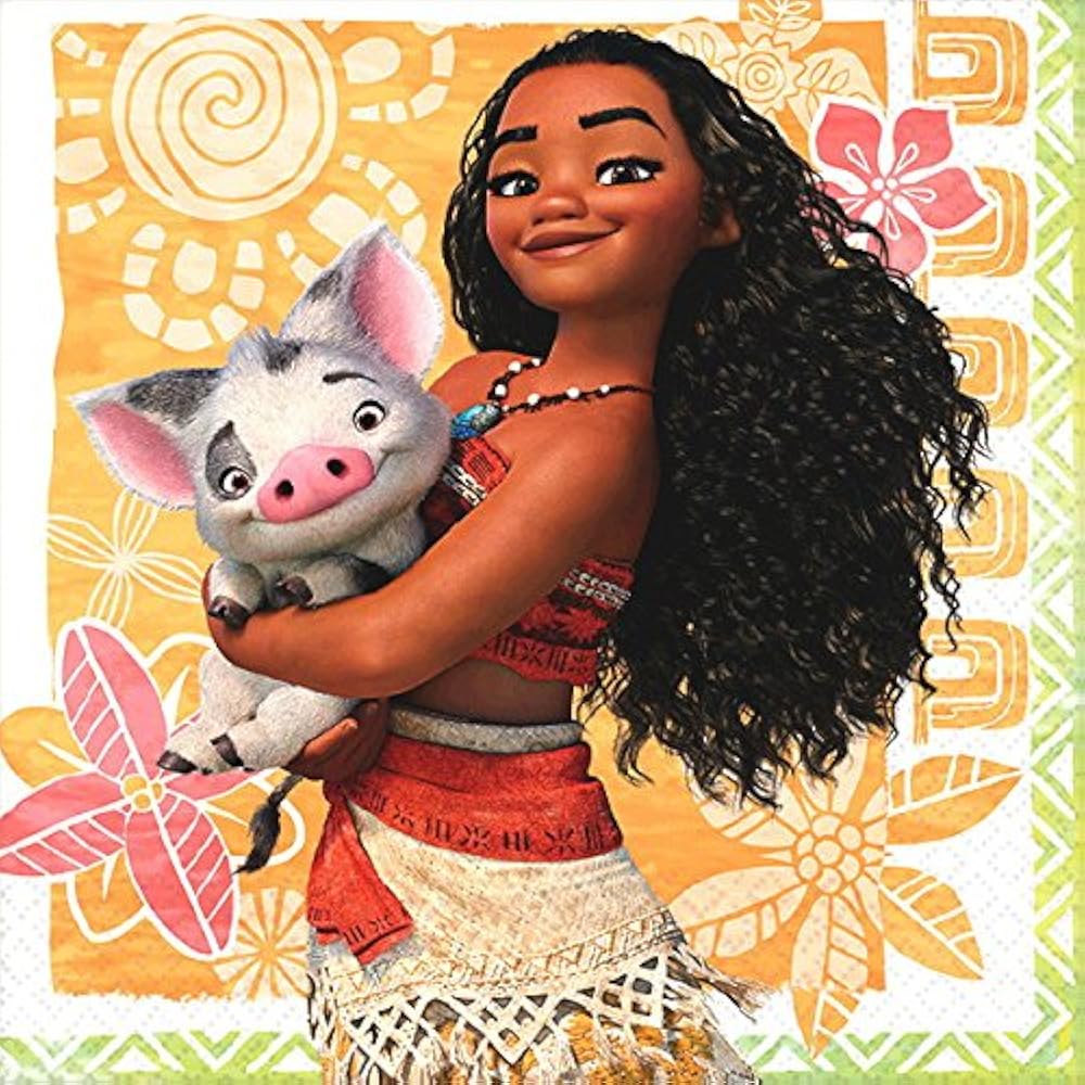 Party Packs Moana Supplies For 16 Guests Straws, Dessert Plates, Beverage And eBay