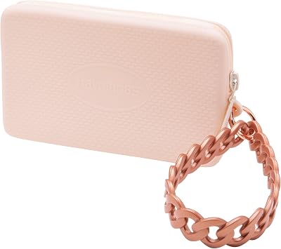 - Mini Bag Chain II, Borsa in Silicone Compatta ed Elegante da Donna con Cinturino da Polso e Chiusura Zip, Resistente all’Acqua