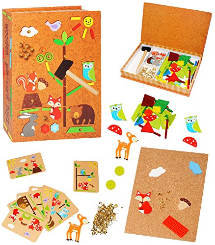 Hammerchen Mit Korkplatte Vorlagen Hammerspiel Klopfspiel Nagelspiel Alles Meine De Gmbh 629 Teile Xxl Incl Fur Kinder Name Tiere Fahrzeuge Blumen Nage Baby Motorikspielzeug Dailynewss In