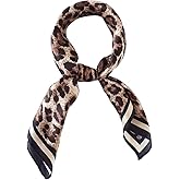 ANDANTINO 100% Real Mulberry Silk Scarf -21'' x 21''- Lightweight Neckerchief –Women Men Small Square Digital Printed Scarves