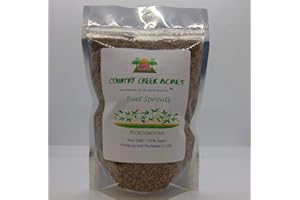 COUNTRY CREEK ACRES GROWING IS IN OUR ROOTS Beet Seed, Beets Sprouting Seeds, Microgreen, Sprouting, 4 OZ, NON GMO - Country Creek Acres Brand - High Sprout Germination- Juicing, Gardening, Hydroponics, Growing Salad Sprouts