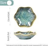 Binoster Leaf Jewelry Dish Crystal Green Ceramic Trinket Tray 11x3 cm view 5