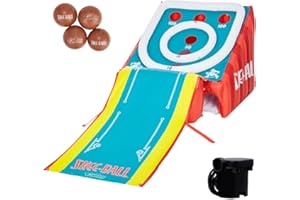 FLYBAR Skee-Ball Game for Kids and Adults, Giant Inflatable Game, 11 Feet Long, Includes 4 Balls and Electric Air Pump, Indoor and Outdoor Games for Adults and Family, Skee-Ball Arcade Game for Home, Toys