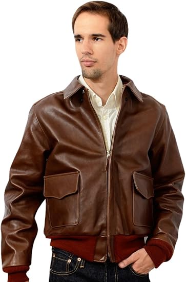 Amazon バズリクソンズ Buzz Rickson S A 2 フライト ジャケット 赤リブ 日本製 東洋 ブラウン 茶 Br Xl コート ジャケット 通販