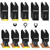 AMZWEI 50PCS Oscillating Tool Blades, Professional Universal Titanium Multitool Blades for Wood Metal, Quick Release Compatib