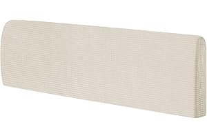 uxcell Bed Headboard Slipcover, 1.8m Stretch Bed Headboard Cover Dustproof Protector Cover Jacquard Furniture Cover for 1.7-1.9m Headboard, Yellow