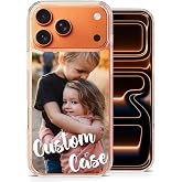 MUNDAZE Custom Phone Case for iPhone 17/18 Pro Max Clear | Personalized with Your Own Photo, Clear Protective Cover, Custom Gift, Ships From USA