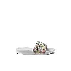 REEF Kids Girls Sandals, Kids One Slide, Zebra, 13