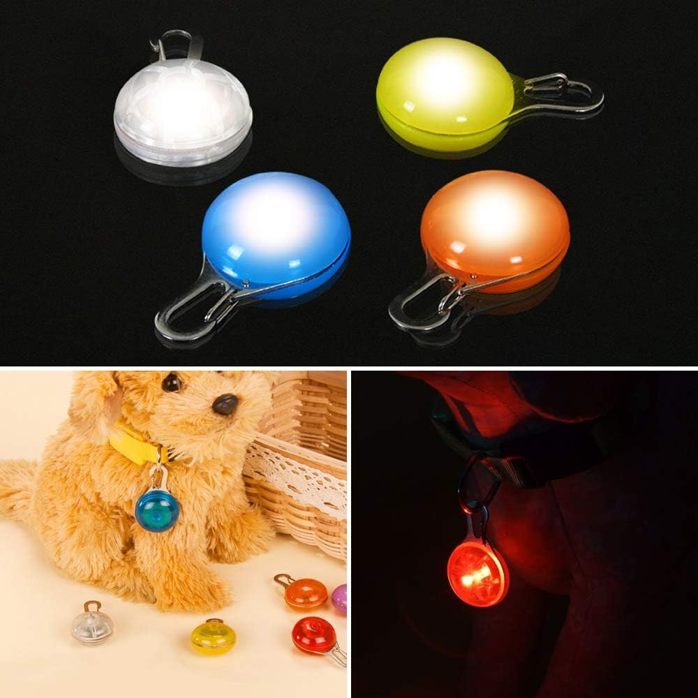 AFUNTA Pet Collar LED Lights for Dog Cat 9 Pcs Clip-on Pet Dog LED Light Safety Night Walking Lights for Pets 9 Colors - Image 5