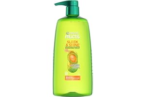 Garnier Fructis Sleek & Shine, Smoothing Shampoo, For Frizzy and Dry Hair, with Argan Oil, Paraben-Free, 1L