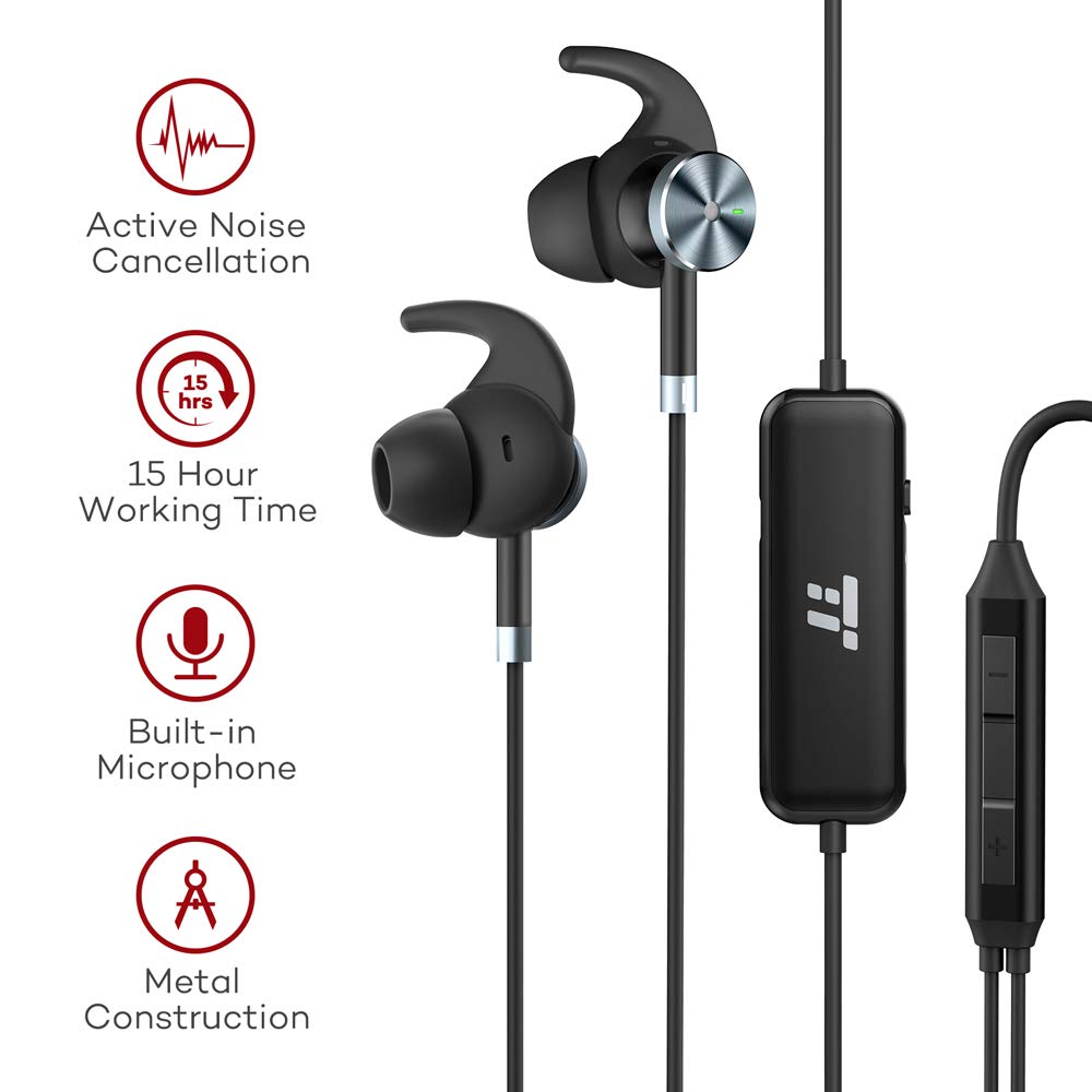 In Ear Corded Earbuds with BuiltIn Microphone Anc Wired Earphones with 15 Hours Playtime