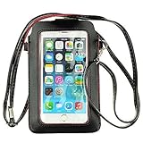 SumacLife 2877710 Premium Universal PU Leather Women Shoulder Bag Pouch for Apple iphone 6 Plus / Samsung Galaxy Note 3 / Note 4 / Note Edge / Samsung Mega 6.3 / Nokia Lumia 1520 - Black