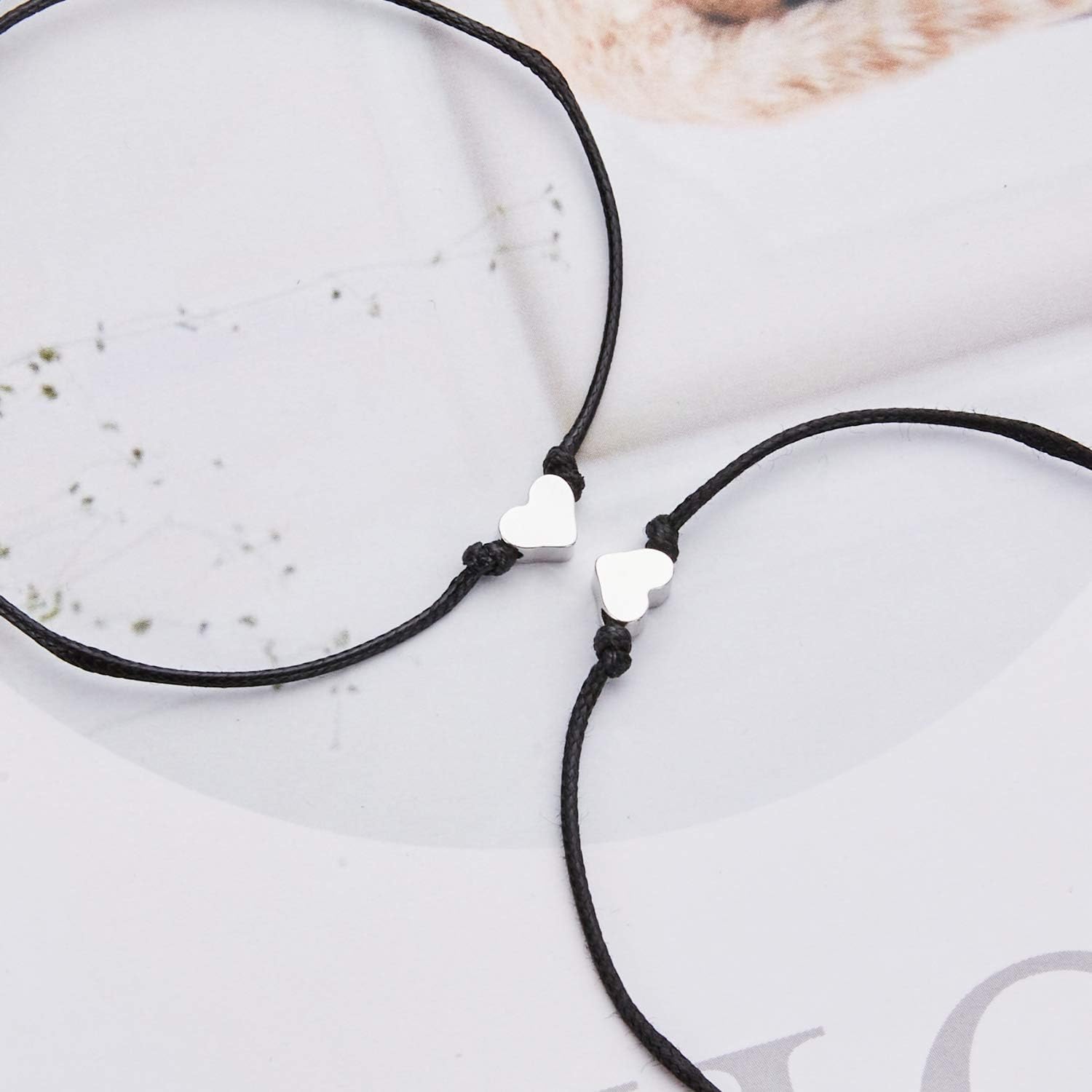 Best Friend Friendship Gift for Women Pinky Promise Distance Matching Bracelets for Couples Mom and Daughter: Clothing